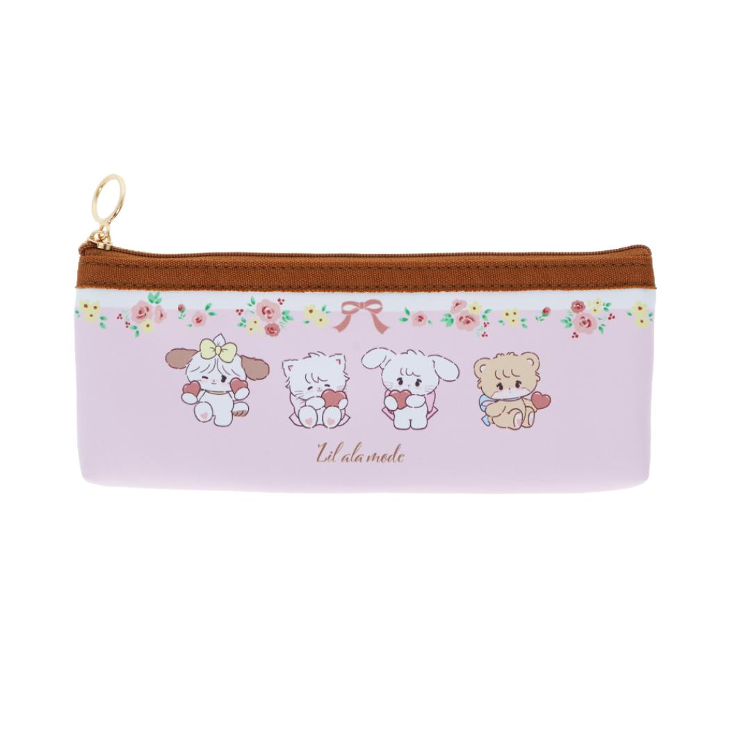 Lil ala mode ペンポーチ ペンケース ピンク リルアラモード サンスター文具 筆箱 スリム 新学期準備文具 キャラクター グッズ メール便可 シネマコレクション