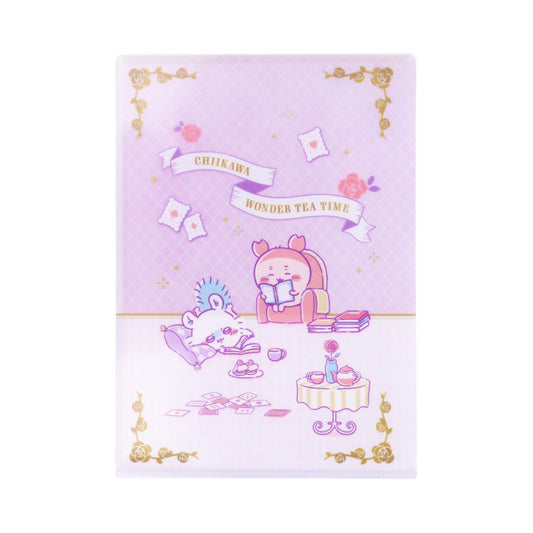 ちいかわ ポケットファイル クリアファイルエンベロープ付 A4 ティータイムB サンスター文具 新学期準備文具 キャラクター グッズ メール便可 シネマコレクション