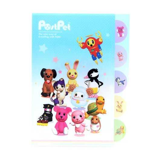 PostPet ポケットファイル ダイカットクリアファイル5P 集合 サンスター文具 新学期準備文具 キャラクター グッズ メール便可 シネマコレクション