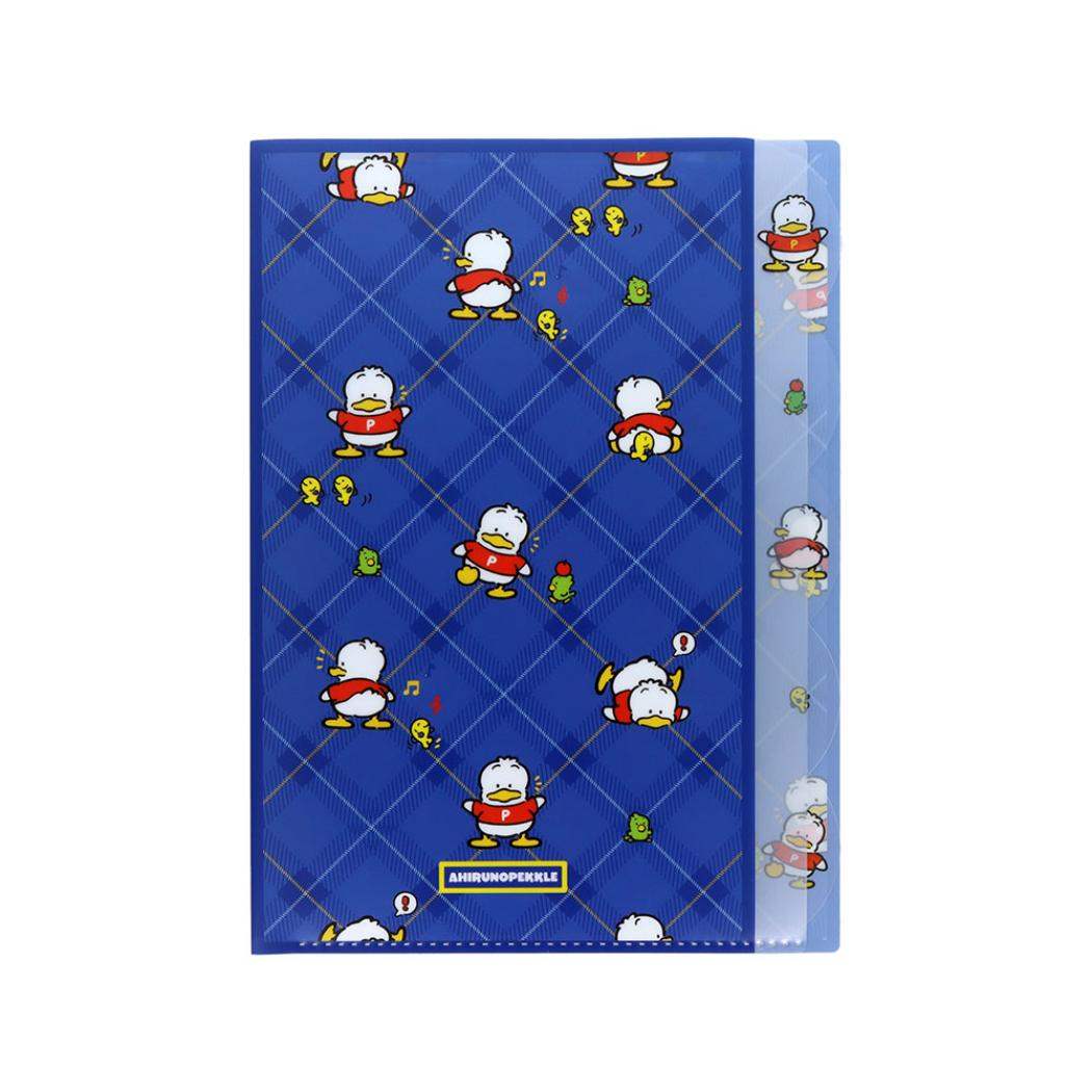 あひるのペックル ポケットファイル ダイカットクリアファイル5P 5ポケット A4 レトロ SC4 サンリオ サンスター文具 新学期準備文具 キャラクター グッズ メール便可 シネマコレクション
