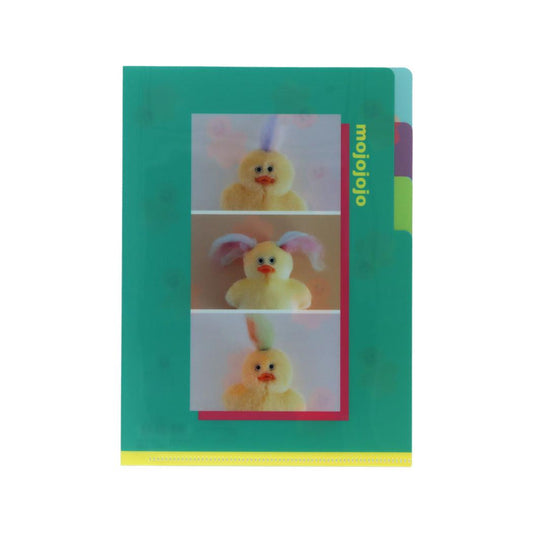 mojojojo ポケットファイル クリアファイルA5 3P グリーン サンスター文具 新学期準備文具 かわいい グッズ メール便可 シネマコレクション