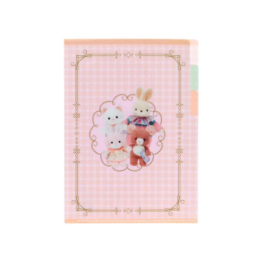 レトロぬいぐるみこれくしょん ポケットファイル クリアファイルA5 3P P ピンク サンスター文具 新学期準備文具 吉徳 グッズ メール便可 シネマコレクション