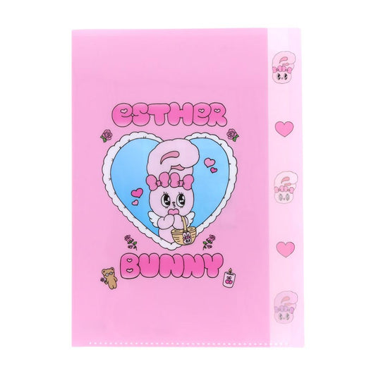 エスターバニー ポケットファイル ダイカットクリアファイル5P A4 ピンク ESTHER BUNNY サンスター文具 新学期準備文具 かわいい キャラクター グッズ メール便可 シネマコレクション
