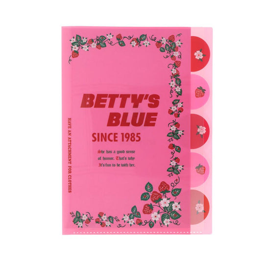 BETTY’S BLUE ポケットファイル ダイカットクリアファイル5P 5ポケット A4 ショッパー サンスター文具 新学期準備文具 かわいい キャラクター グッズ メール便可 シネマコレクション