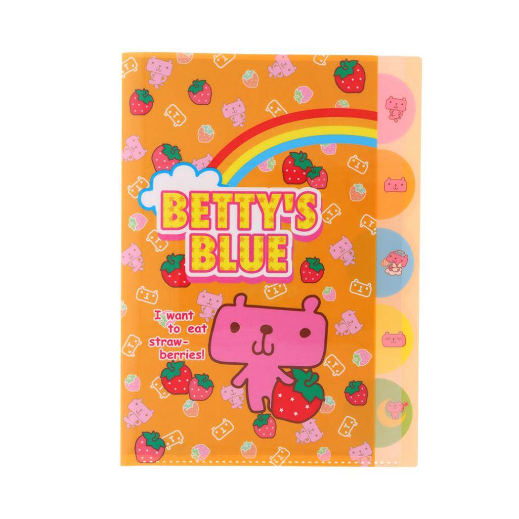 BETTY’S BLUE ポケットファイル ダイカットクリアファイル5P 5ポケット A4 エイミーちゃん サンスター文具 新学期準備文具 かわいい キャラクター グッズ メール便可 シネマコレクション