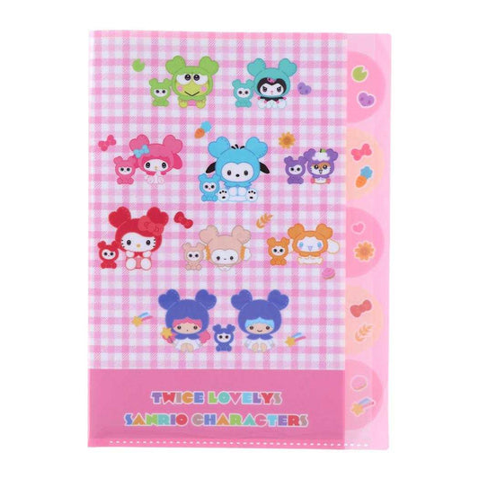 Twice Lovelys Sanrio Characters ポケットファイル ダイカットクリアファイル5P A4 チェック サンリオ サンスター文具 新学期準備文具 日本製 キャラクター グッズ メール便可 シネマコレクション