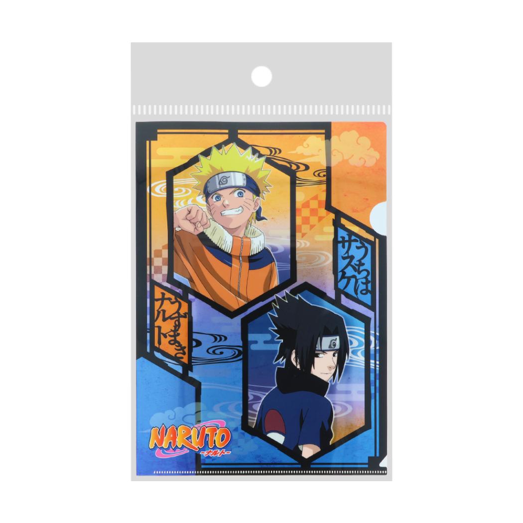 NARUTO ナルト A4クリアファイル メタリックファイル うずまきナルト＆うちはサスケ サンスター文具