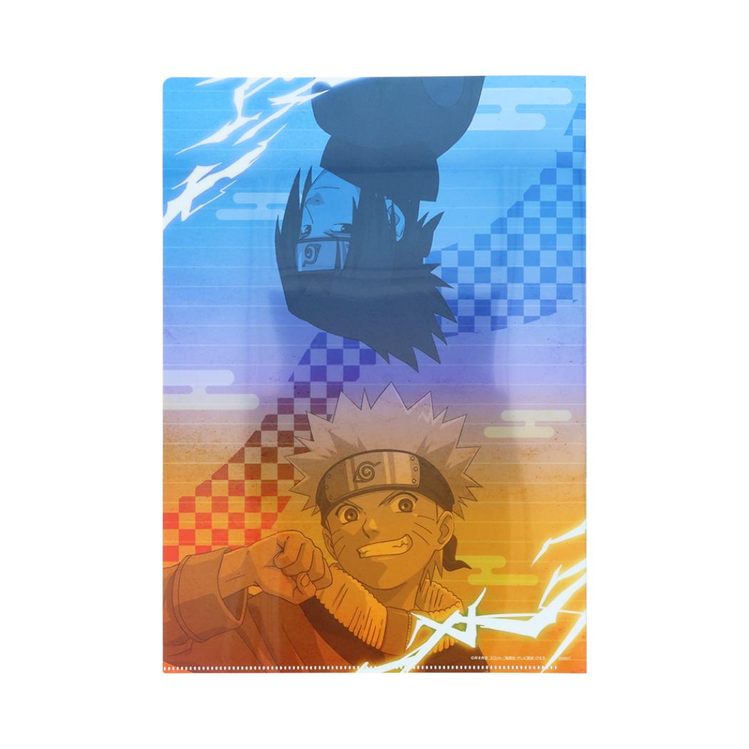 NARUTO ナルト A4クリアファイル メタリックファイル うずまきナルト＆うちはサスケ サンスター文具
