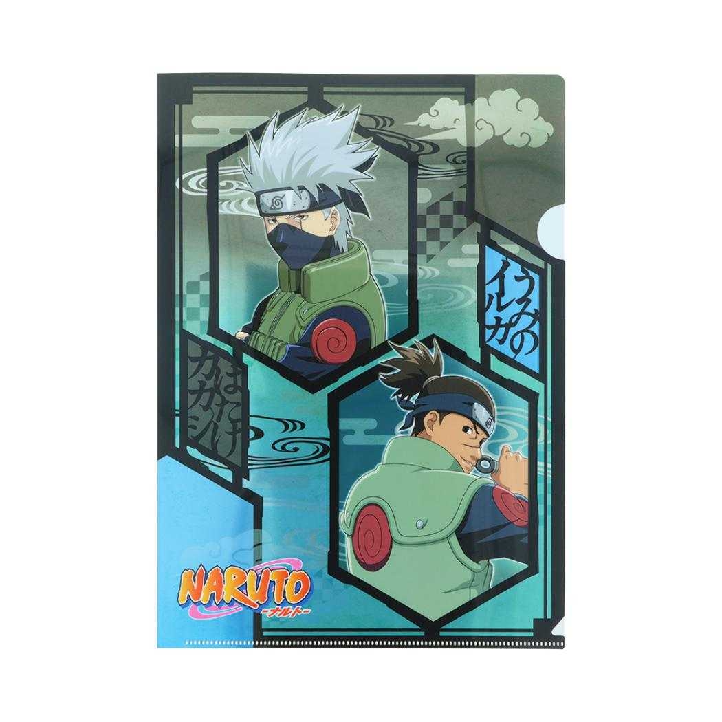 NARUTO ナルト A4クリアファイル メタリックファイル はたけカカシ＆うみのイルカ サンスター文具