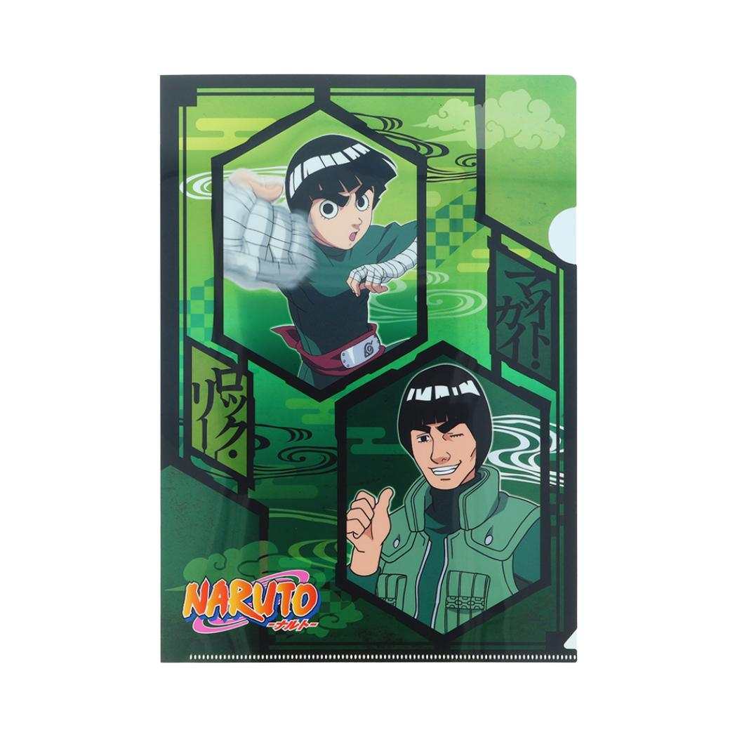 NARUTO ナルト A4クリアファイル メタリックファイル ロック・リー＆マイト・ガイ サンスター文具