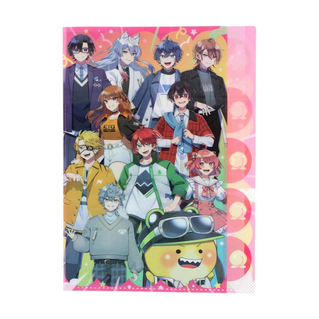 カラフルピーチ ポケットファイル ダイカットクリアファイル5P 5ポケット A4 ピーチ UUUM ウーム サンスター文具 新学期準備文具 かわいい からぴち 実況 動画クリエイター グッズ メール便可 シネマコレクション