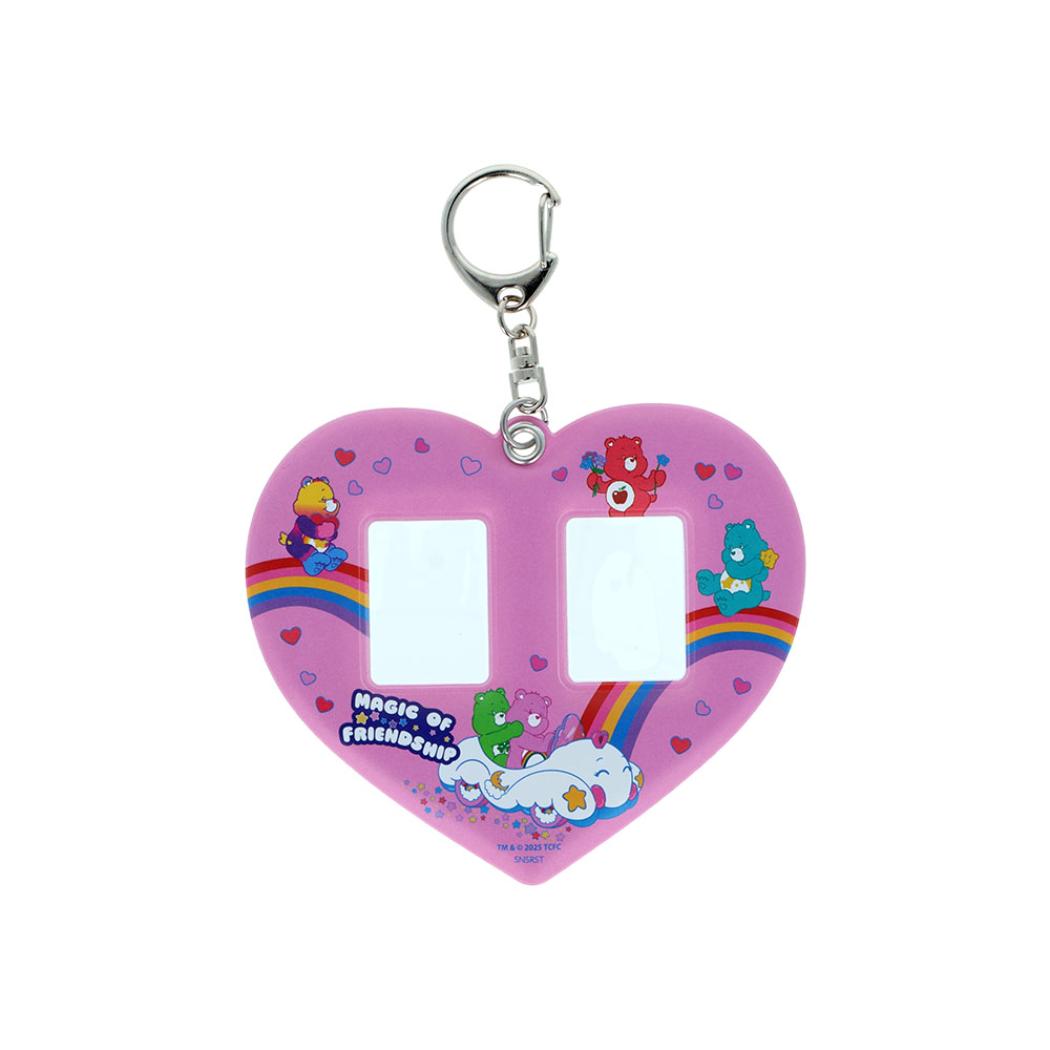 ケアベア キーリング ミニフォトホルダー ピンク CareBears サンスター文具 プレゼント キャラクター グッズ メール便可 シネマコレクション