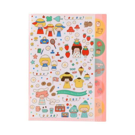 mizutamaxサンリオキャラクターズ ポケットファイル ダイカットクリアファイル5P ミックス サンリオ サンスター文具 新学期準備文具 日本製 キャラクター グッズ メール便可 シネマコレクション
