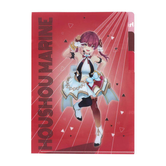 hololive ホロライブプロダクション ポケットファイル クリアファイルA5 3P 宝鐘マリン HO2 サンスター文具 新学期準備文具 日本製 グッズ メール便可 シネマコレクション