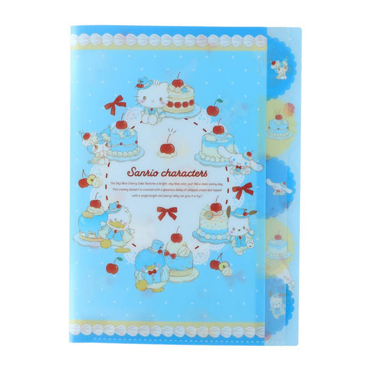 サンリオキャラクターズ ダイカットクリアファイル5P 5ポケット A4 スイートケーキコレクション スカイブルーチェリーケーキ Sanrio サンスター文具 新学期準備文具 かわいい キャラクター グッズ メール便可 シネマコレクション