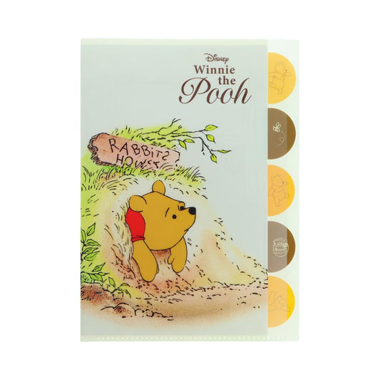 くまのプーさん ポケットファイル ダイカットクリアファイル5P Winnie the Pooh 10 ベージュ ディズニー サンスター文具