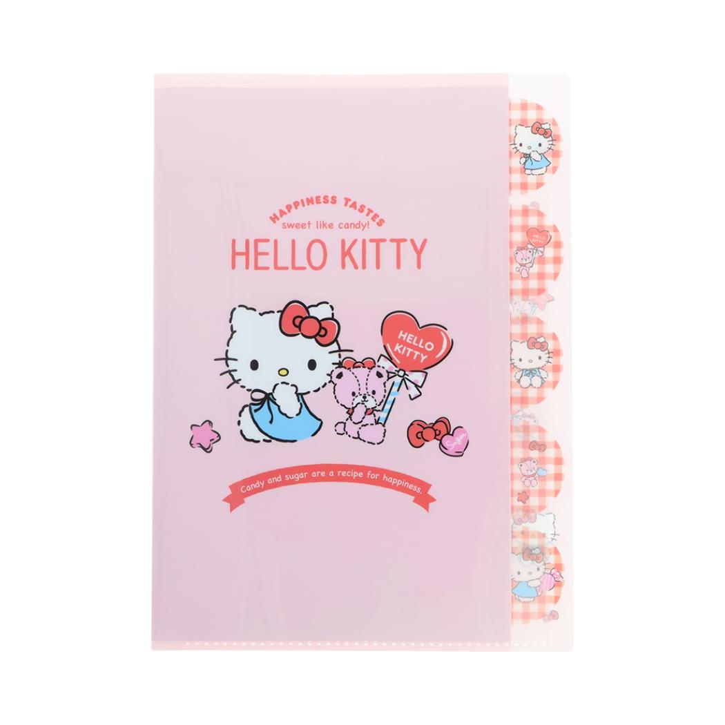 ハローキティ ポケットファイル ダイカットクリアファイル5P A4 レッド サンリオ サンスター文具