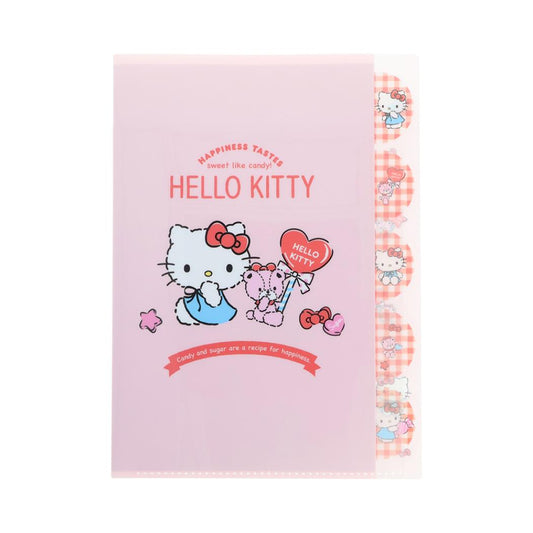 ハローキティ ポケットファイル ダイカットクリアファイル5P A4 レッド サンリオ サンスター文具
