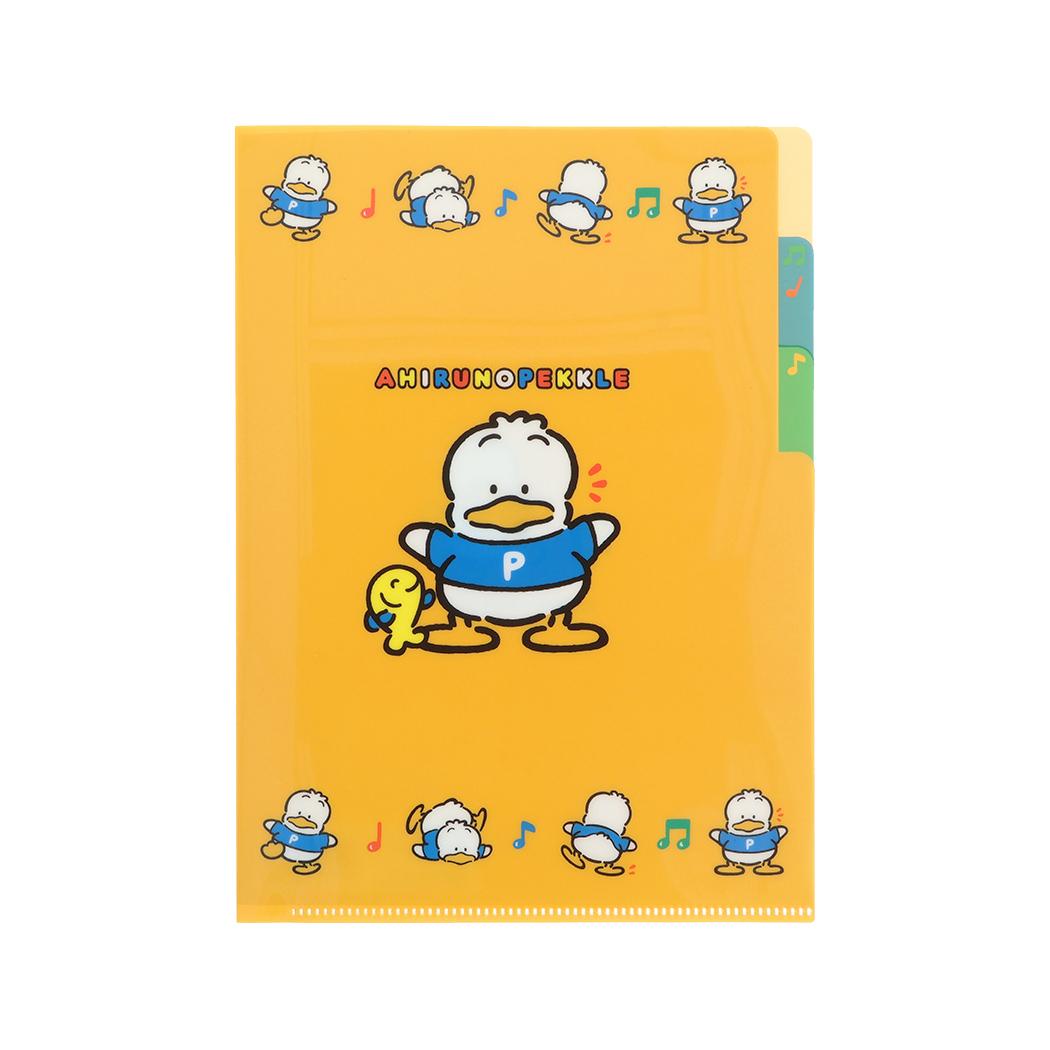 サンリオキャラクターズ ポケットファイル クリアファイルA5 3P レトロ あひるのペックル Sanrio サンスター文具