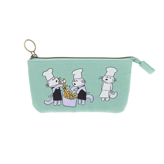 11ぴきのねこ コスメポーチ 刺繍ポーチ あほうどり サンスター文具 小物入れ 絵本キャラクター グッズ メール便可 シネマコレクション