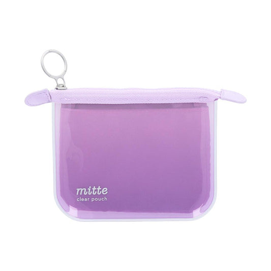 mitte ミッテ ミニポーチ クリアポーチミニ フラット sunset サンスター文具 新学期準備文具 シンプル グッズ メール便可 シネマコレクション