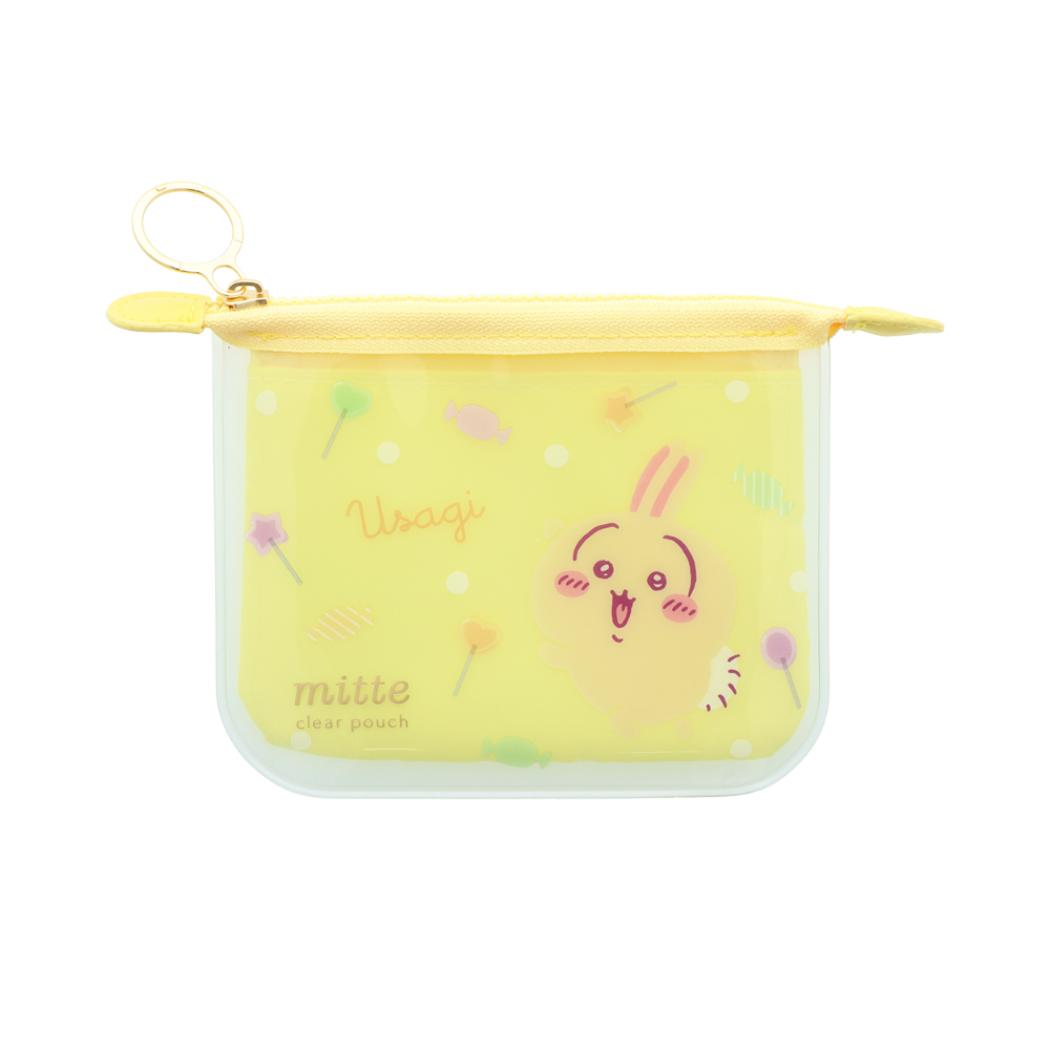 ちいかわ ミニポーチ クリアポーチミニ フラット mitte うさぎ サンスター文具 小物入れ キャラクター グッズ メール便可 シネマコレクション