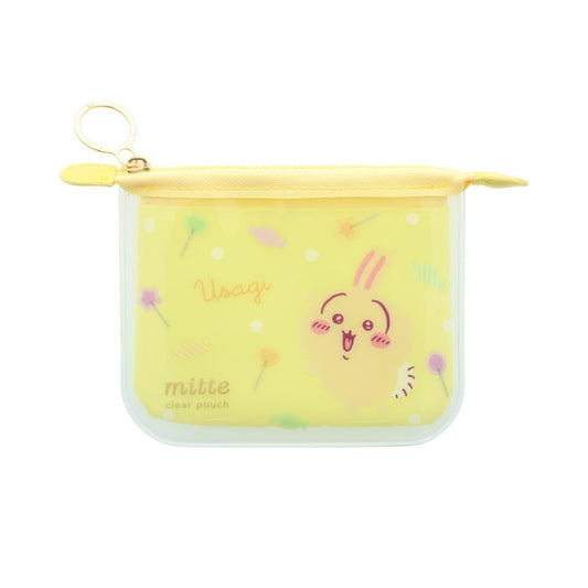ちいかわ ミニポーチ クリアポーチミニ フラット mitte うさぎ サンスター文具 小物入れ キャラクター グッズ メール便可 シネマコレクション
