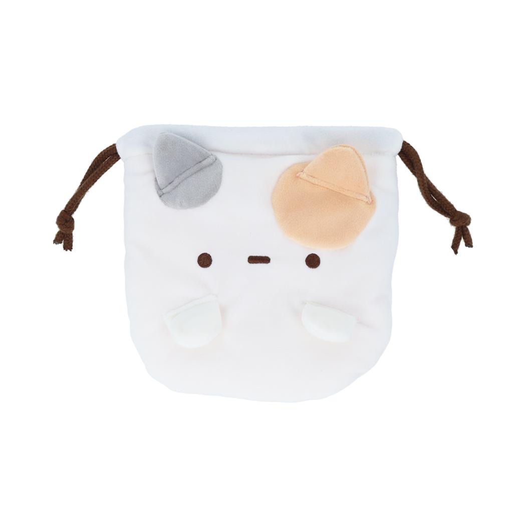 ずんどうネコ 巾着袋 ぬいぐるみ巾着 きんちゃくポーチ ミケ サンスター文具 小物入れ かわいい グッズ メール便可 シネマコレクション