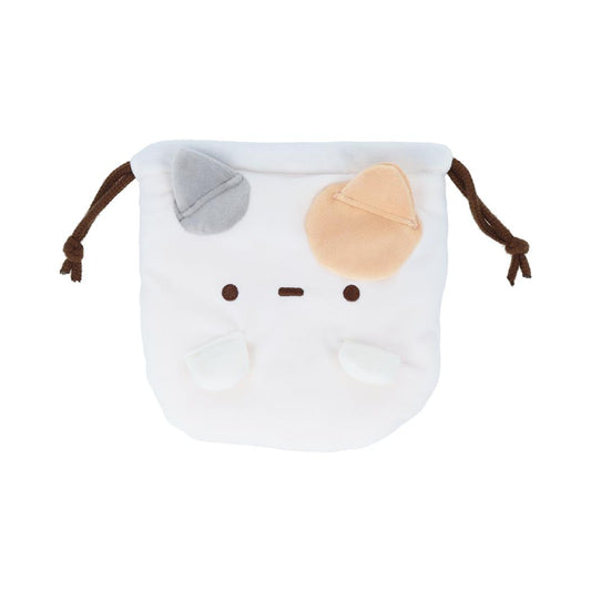 ずんどうネコ 巾着袋 ぬいぐるみ巾着 きんちゃくポーチ ミケ サンスター文具 小物入れ かわいい グッズ メール便可 シネマコレクション
