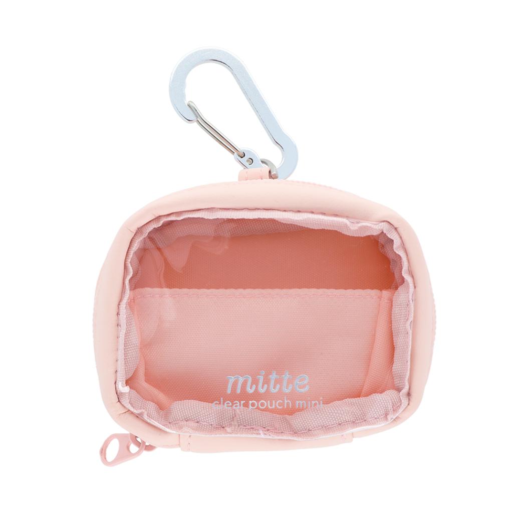 ミニポーチ クリアポーチ ミニ mitte アプリコットピンク サンスター文具 小物入れ かわいい グッズ シネマコレクション