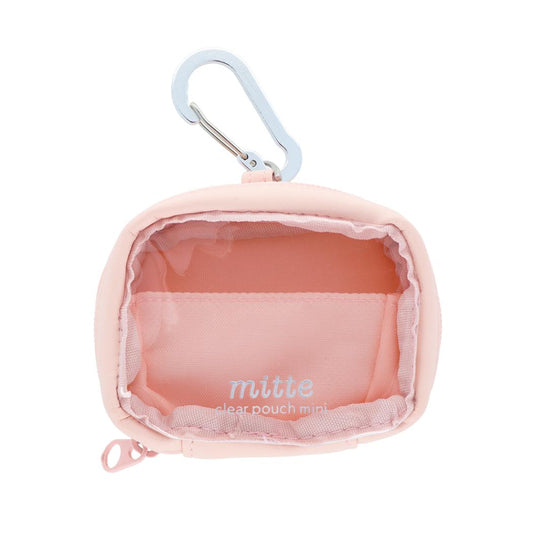 ミニポーチ クリアポーチ ミニ mitte アプリコットピンク サンスター文具 小物入れ かわいい グッズ シネマコレクション