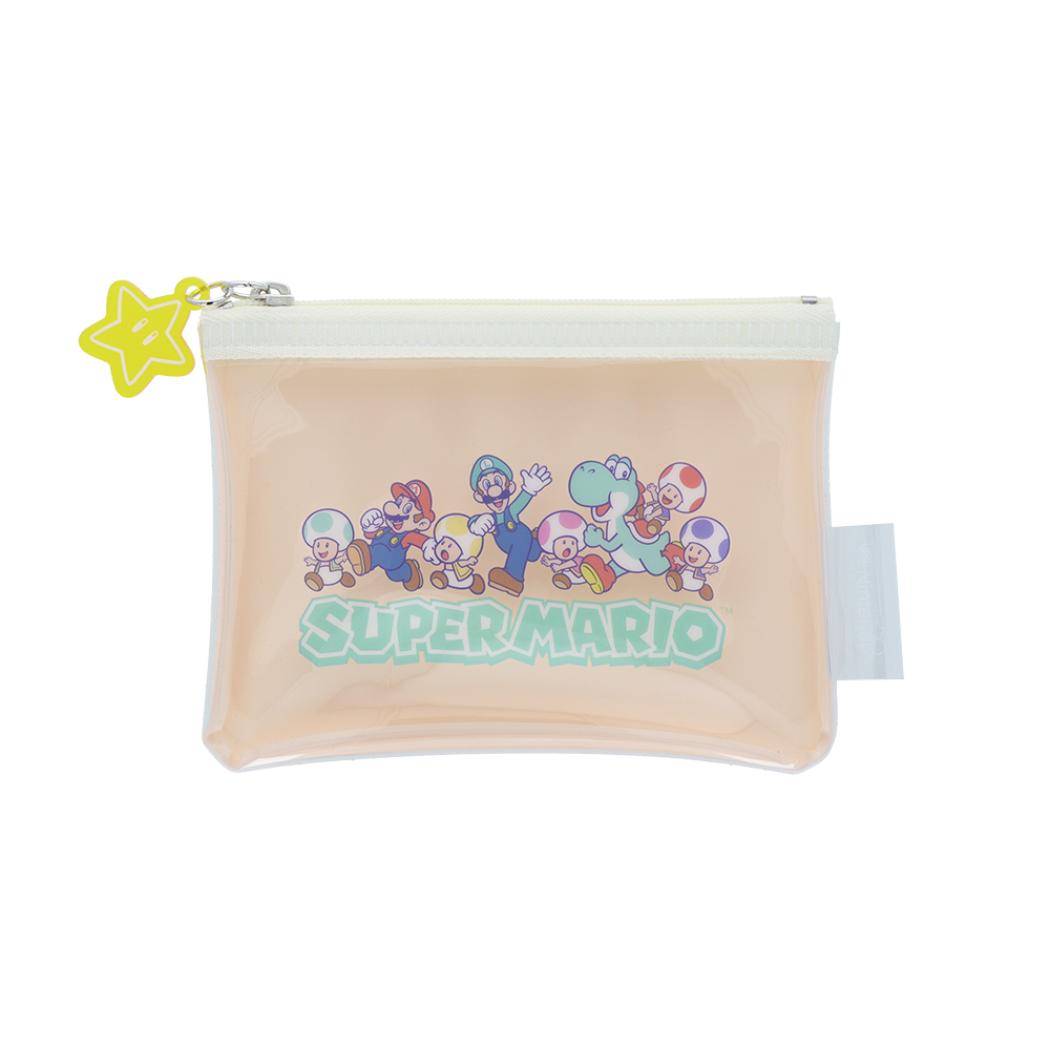 スーパーマリオブラザーズ クリアポーチ ミニポーチ 味方 サンスター文具 小物入れ キャラクター グッズ メール便可 シネマコレクション