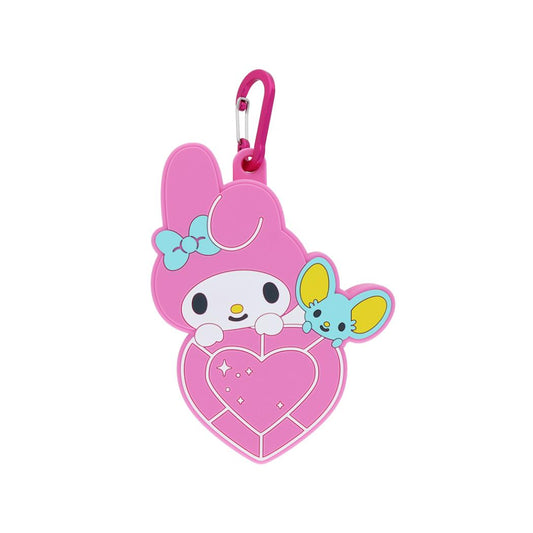 マイメロディ＆フラットくん ミニポーチ カラビナ付シリコンポーチ はあとぎゅっ サンリオ サンスター文具 小物入れ キャラクター グッズ シネマコレクション