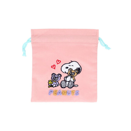 スヌーピー 巾着袋 サガラ刺繍巾着 パステル ピーナッツ サンスター文具 小物入れ キャラクター グッズ メール便可 シネマコレクション