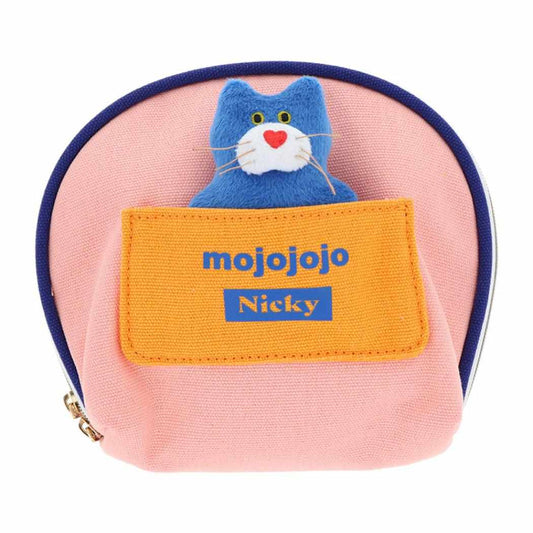 mojojojo ミニポーチ ぬいぐるみバッジ付きポーチ Nicky サンスター文具 小物入れ かわいい グッズ シネマコレクション