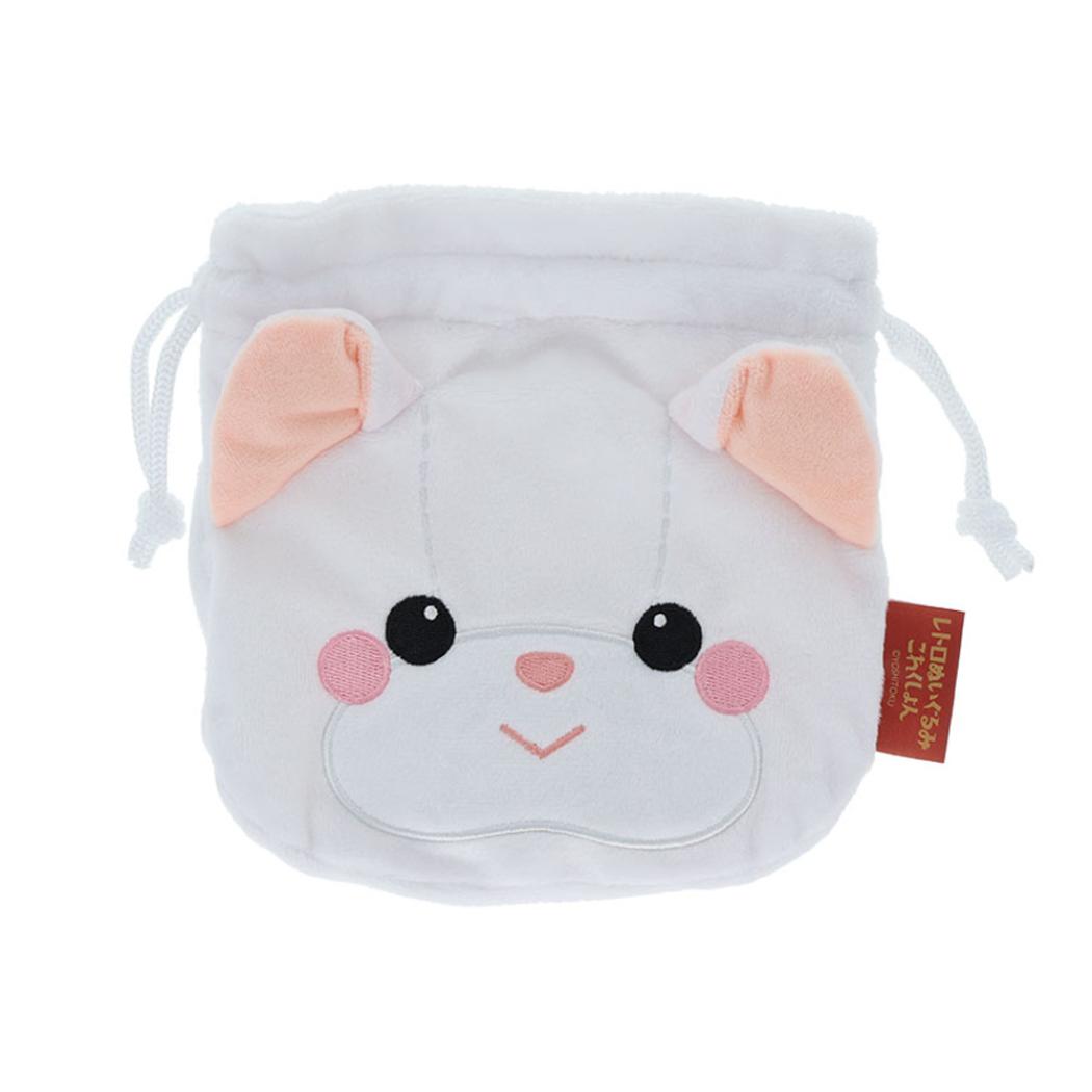 レトロぬいぐるみこれくしょん きんちゃく ぬいぐるみ巾着 クリーミーねこ サンスター文具 小物入れ 吉徳 グッズ メール便可 シネマコレクション