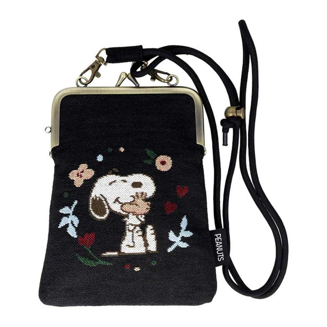 スヌーピー スマホポーチ ゴブラン織 マルチショルダーポーチ がま口 ピーナッツ サンスター文具 プレゼント ギフト キャラクター グッズ シネマコレクション