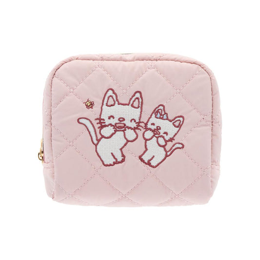 ノンタン コスメポーチ 刺繍ミニポーチ ピンク サンスター文具 小物入れ 絵本キャラクター グッズ シネマコレクション