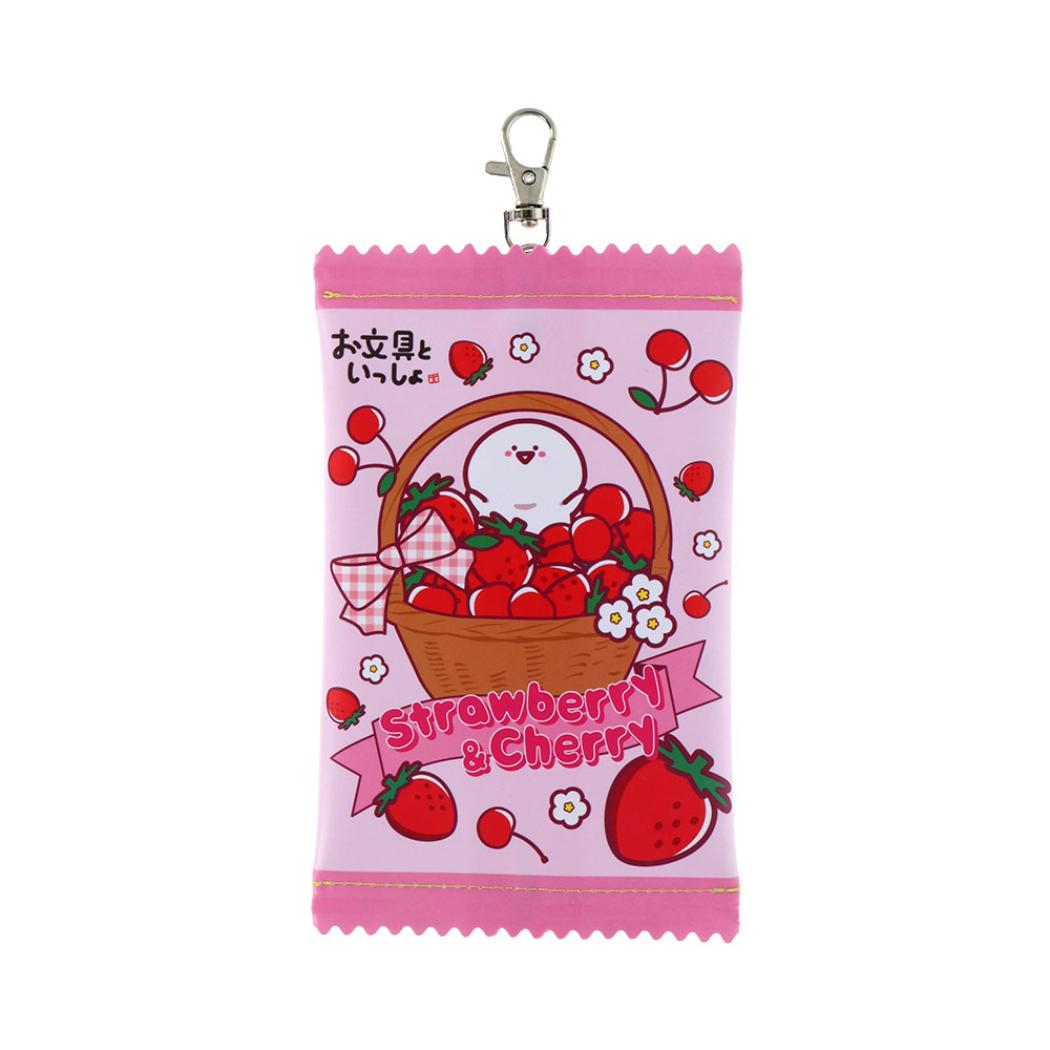 お文具といっしょ ミニポーチ お菓子パッケージ風ポーチ ピンク サンスター文具 小物入れ キャラクター グッズ メール便可 シネマコレクション