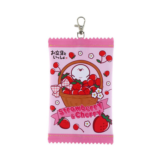 お文具といっしょ ミニポーチ お菓子パッケージ風ポーチ ピンク サンスター文具 小物入れ キャラクター グッズ メール便可 シネマコレクション