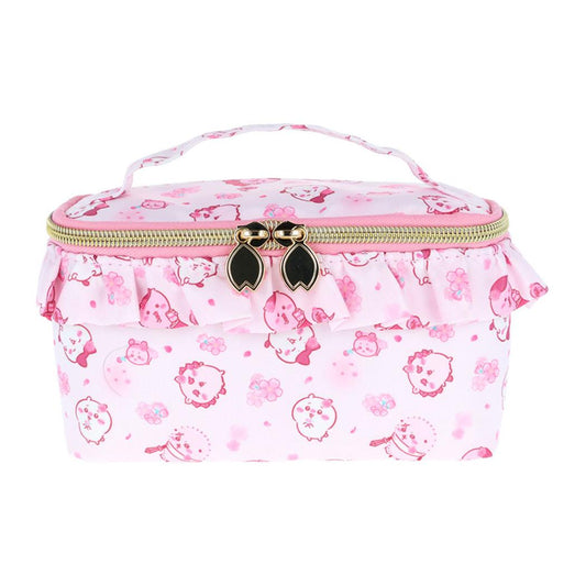 ちいかわ コスメポーチ フリルバニティポーチ Sakura Pink サクラ サンスター文具 メイクポーチ キャラクター グッズ シネマコレクション