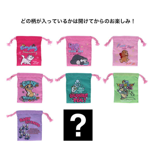 きんちゃく袋 ミニ巾着 全8種の内どれか1つ KAWAII little buddy ディズニー サンスター文具 コレクション雑貨 単品 キャラクター グッズ メール便可 シネマコレクション