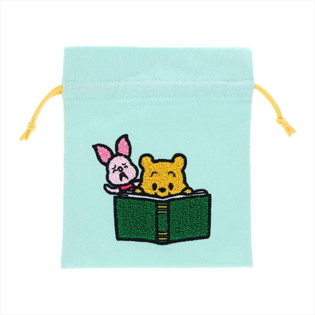 くまのプーさん 巾着袋 サガラ刺繍巾着 Artist series art by TAROUT プー＆ピグレット ディズニー サンスター文具 小物入れ キャラクター グッズ メール便可 シネマコレクション