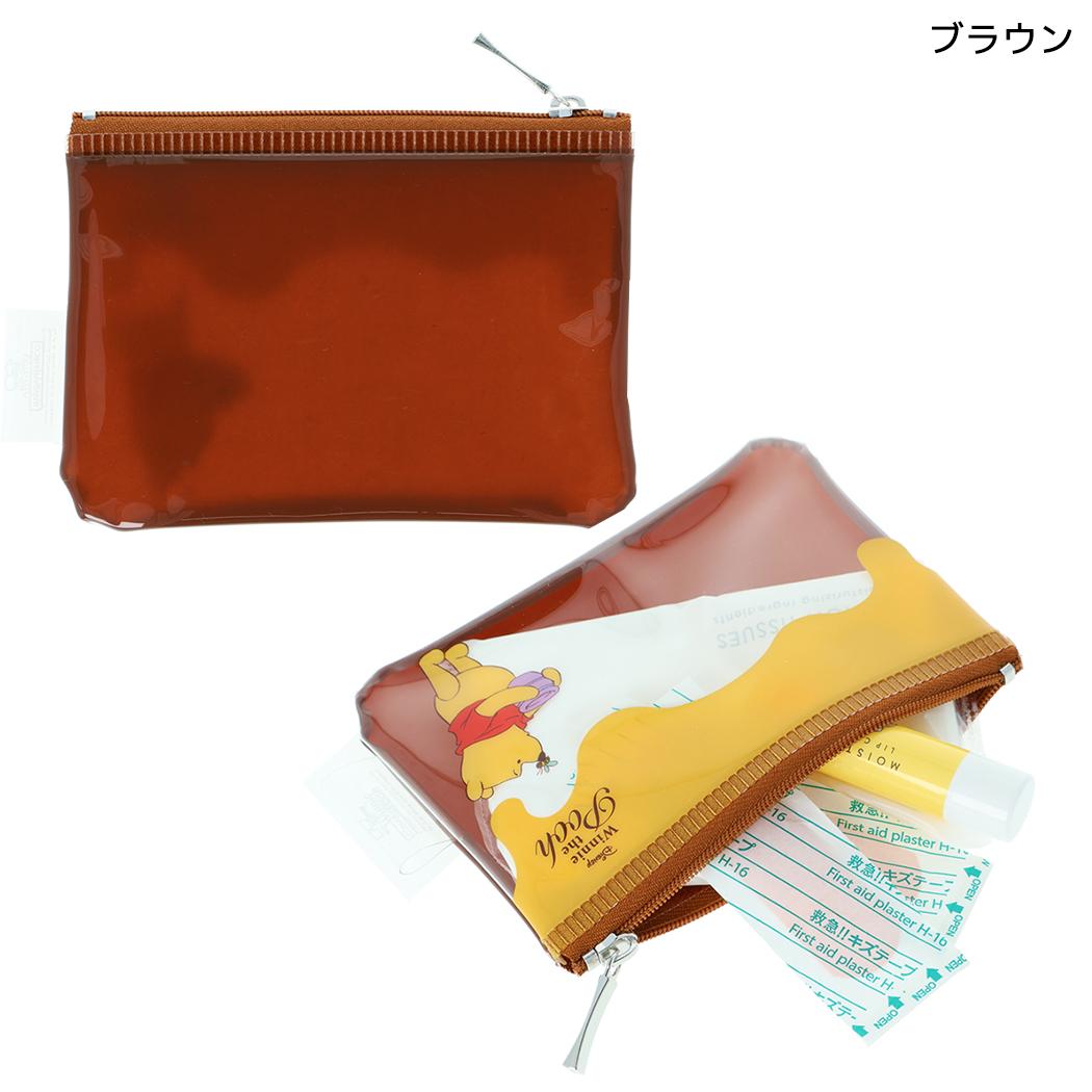 くまのプーさん ミニポーチ ミニクリアポーチ Winnie the Pooh 10 ブラウン ディズニー サンスター文具