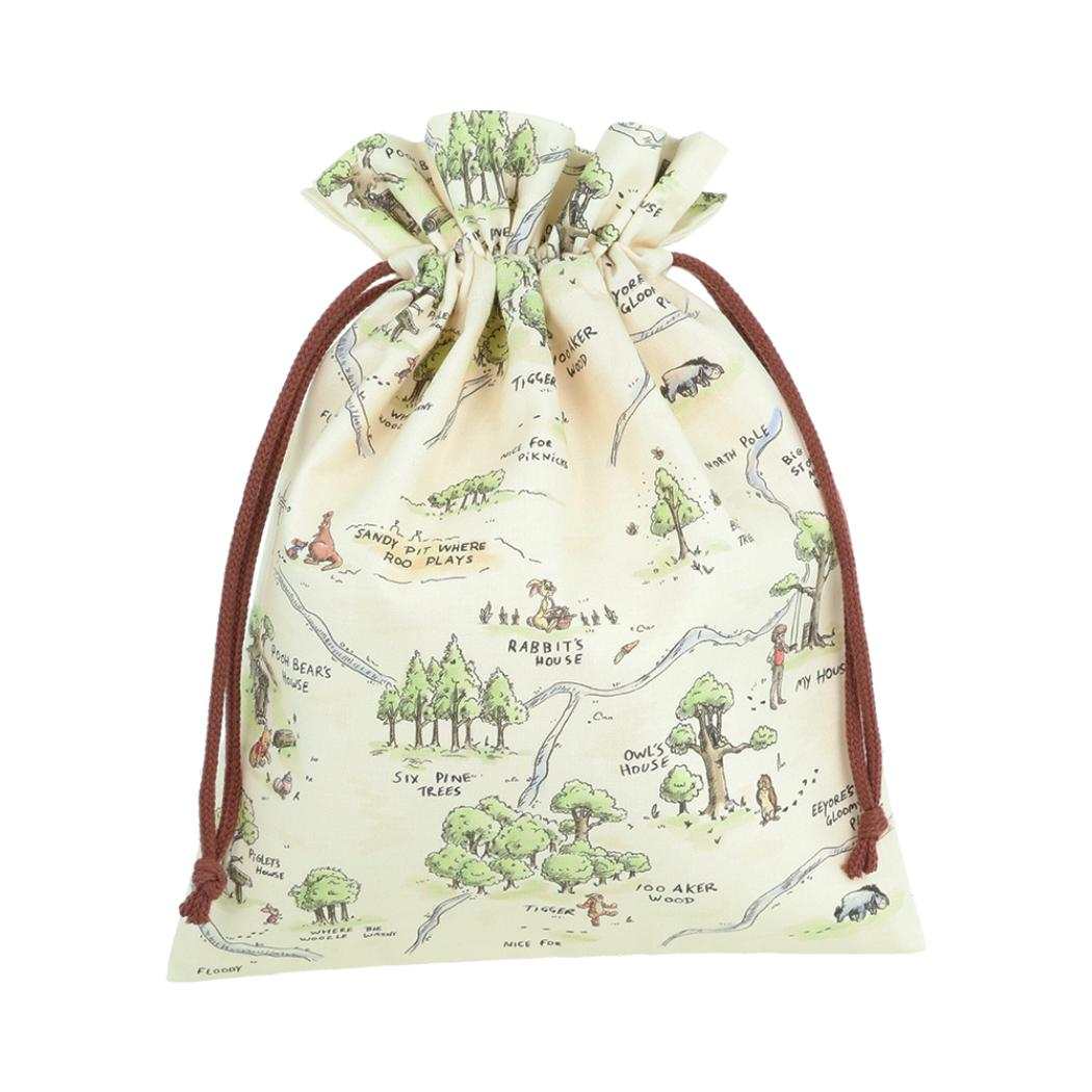 くまのプーさん 巾着袋 巾着袋 Winnie the Pooh 10 ウッド ディズニー サンスター文具