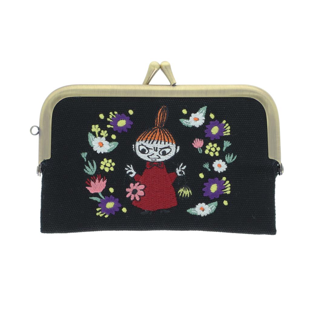 ムーミン ミニポーチ 刺繍がま口ケース リトルミイ 北欧 サンスター文具