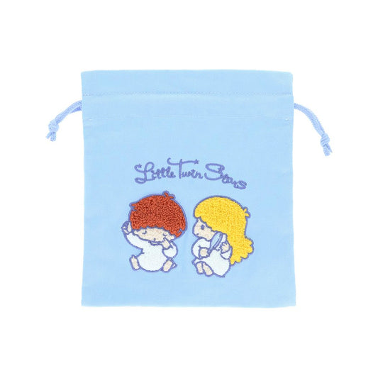 サンリオキャラクターズ 巾着袋 サガラ刺繍きんちゃくポーチ レトロ リトルツインスターズ Sanrio サンスター文具