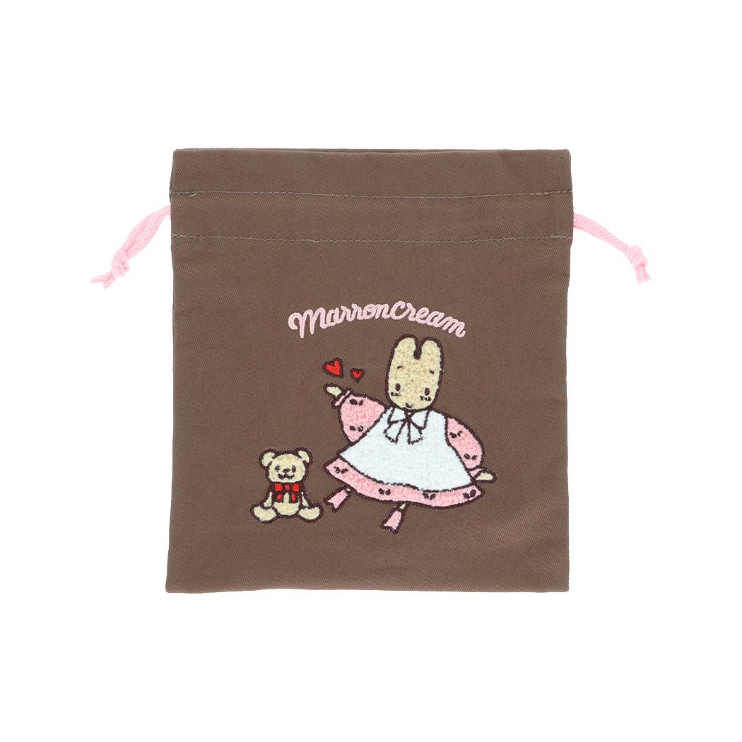 サンリオキャラクターズ 巾着袋 サガラ刺繍きんちゃくポーチ レトロ マロンクリーム Sanrio サンスター文具