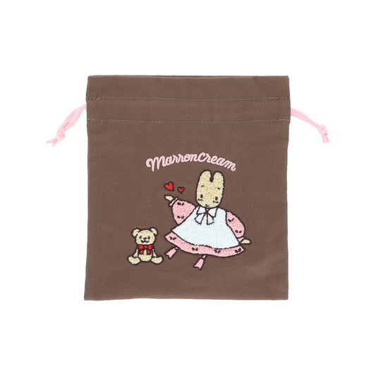 サンリオキャラクターズ 巾着袋 サガラ刺繍きんちゃくポーチ レトロ マロンクリーム Sanrio サンスター文具
