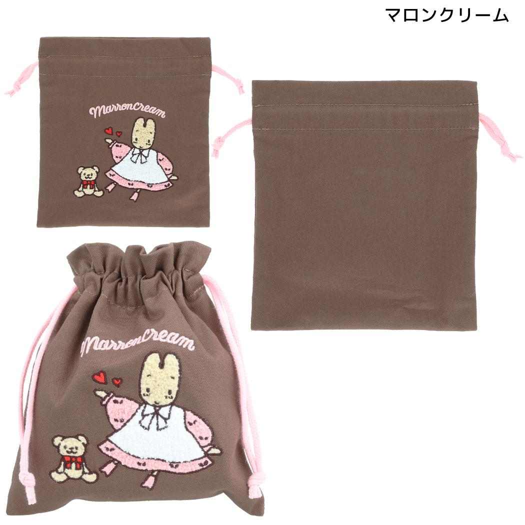 サンリオキャラクターズ 巾着袋 サガラ刺繍きんちゃくポーチ レトロ マロンクリーム Sanrio サンスター文具